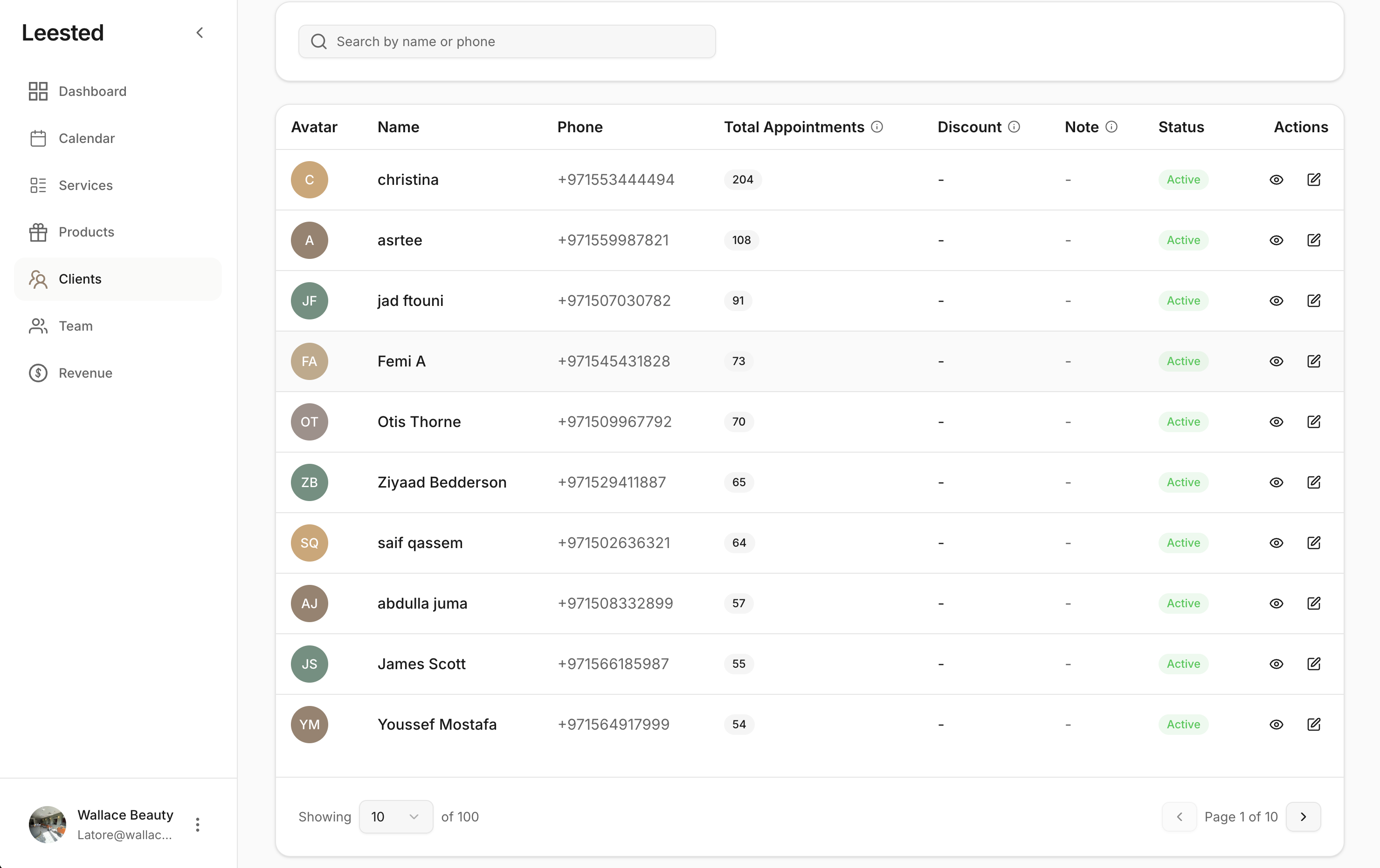 Gestion clients - Leested Pro